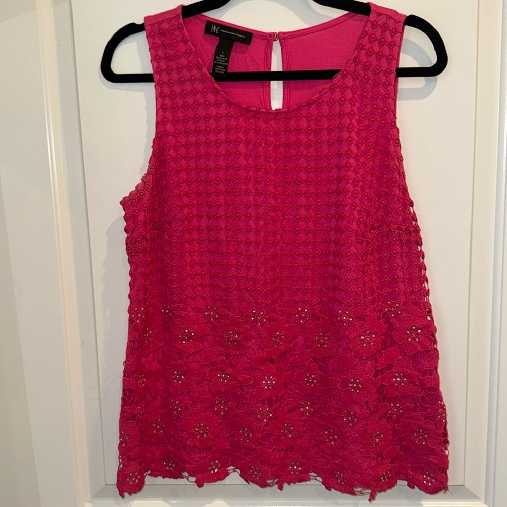 INC International Concepts Women's Pink Sleeveless Top